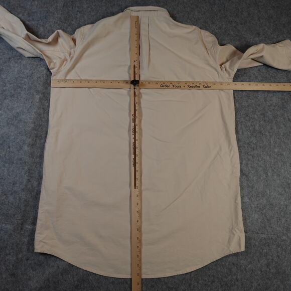 Pomander Place Dress Womens Large Polly Tan Mini Long Sleeve Shirt Shift - Picture 8 of 11